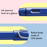 Fountain pen, icon, global success: the LAMY safari has been a beloved classic since its introduction in the 1980s and enjoys a cult status untypical for a writing instrument. Countless colours and ever-changing special editions make hearts beat faster - whether for the pencil case or the carefully curated fountain pen collection.

The LAMY safari is more than the sum of its details: it is aesthetic, robust and individual. The distinctive, self-sprung clip keeps the writing instrument securely fastened in p