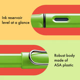 Fountain pen, icon, global success: the LAMY safari has been a beloved classic since its introduction in the 1980s and enjoys a cult status untypical for a writing instrument. Countless colours and ever-changing special editions make hearts beat faster - whether for the pencil case or the carefully curated fountain pen collection.

The LAMY safari is more than the sum of its details: it is aesthetic, robust and individual. The distinctive, self-sprung clip keeps the writing instrument securely fastened in p