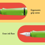 Fountain pen, icon, global success: the LAMY safari has been a beloved classic since its introduction in the 1980s and enjoys a cult status untypical for a writing instrument. Countless colours and ever-changing special editions make hearts beat faster - whether for the pencil case or the carefully curated fountain pen collection.

The LAMY safari is more than the sum of its details: it is aesthetic, robust and individual. The distinctive, self-sprung clip keeps the writing instrument securely fastened in p