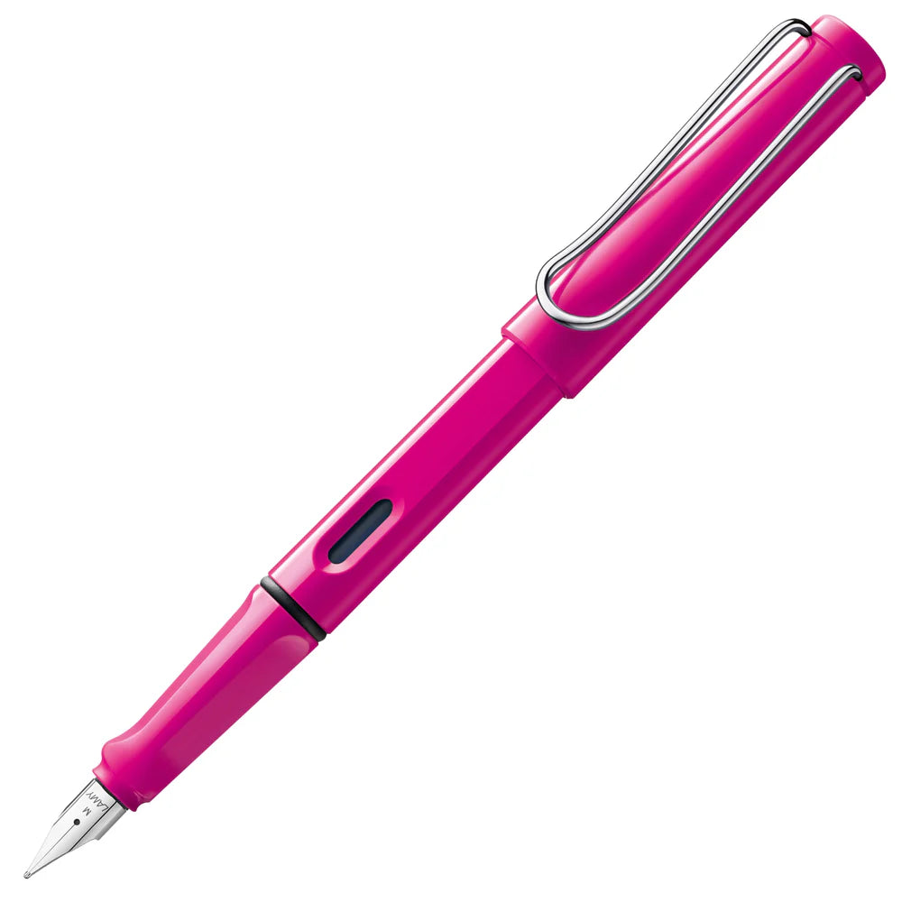 Fountain pen, icon, global success: the LAMY safari has been a beloved classic since its introduction in the 1980s and enjoys a cult status untypical for a writing instrument. Countless colours and ever-changing special editions make hearts beat faster - whether for the pencil case or the carefully curated fountain pen collection.

The LAMY safari is more than the sum of its details: it is aesthetic, robust and individual. The distinctive, self-sprung clip keeps the writing instrument securely fastened in p
