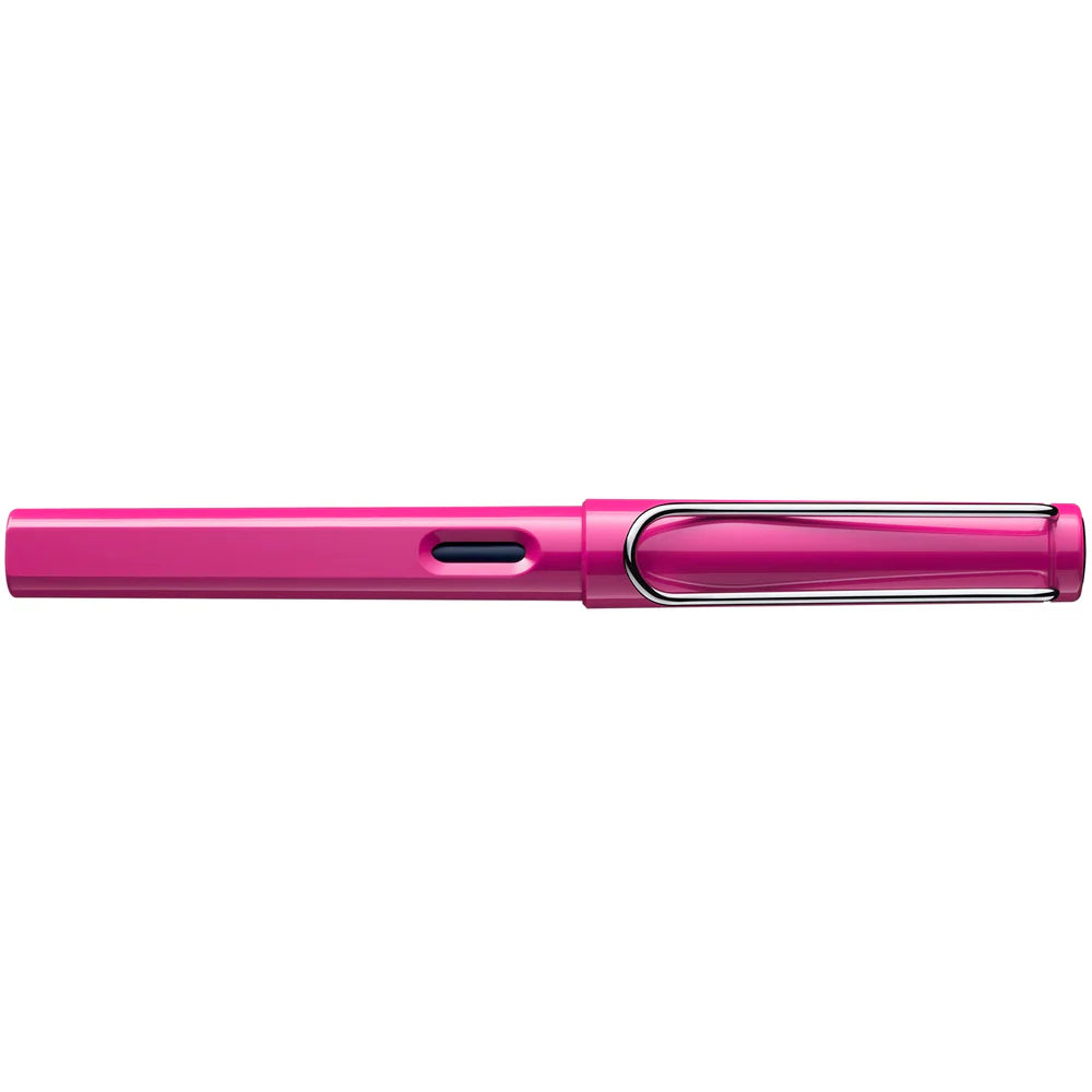 Fountain pen, icon, global success: the LAMY safari has been a beloved classic since its introduction in the 1980s and enjoys a cult status untypical for a writing instrument. Countless colours and ever-changing special editions make hearts beat faster - whether for the pencil case or the carefully curated fountain pen collection.

The LAMY safari is more than the sum of its details: it is aesthetic, robust and individual. The distinctive, self-sprung clip keeps the writing instrument securely fastened in p