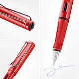 Fountain pen, icon, global success: the LAMY safari has been a beloved classic since its introduction in the 1980s and enjoys a cult status untypical for a writing instrument. Countless colours and ever-changing special editions make hearts beat faster - whether for the pencil case or the carefully curated fountain pen collection.

The LAMY safari is more than the sum of its details: it is aesthetic, robust and individual. The distinctive, self-sprung clip keeps the writing instrument securely fastened in p