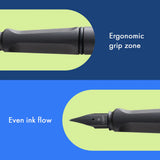 Fountain pen, icon, global success: the LAMY safari has been a beloved classic since its introduction in the 1980s and enjoys a cult status untypical for a writing instrument. Countless colours and ever-changing special editions make hearts beat faster - whether for the pencil case or the carefully curated fountain pen collection.

The LAMY safari is more than the sum of its details: it is aesthetic, robust and individual. The distinctive, self-sprung clip keeps the writing instrument securely fastened in p