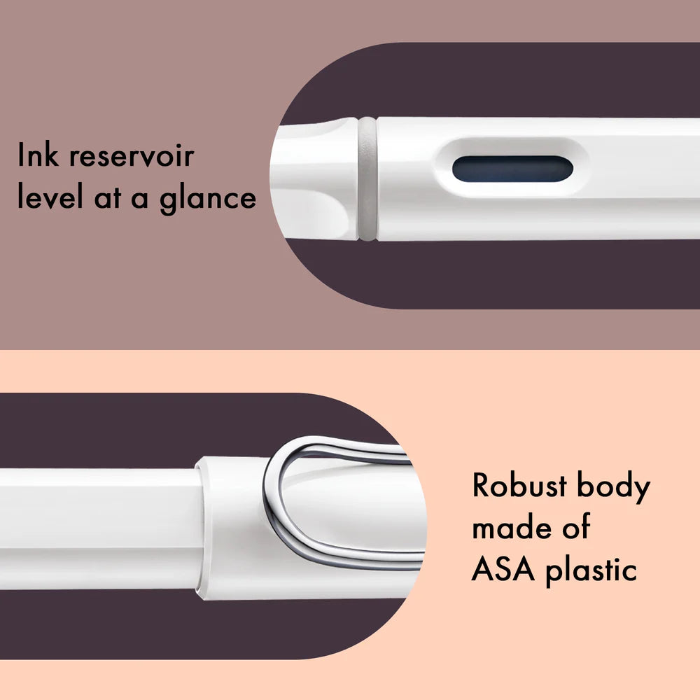 Fountain pen, icon, global success: the LAMY safari has been a beloved classic since its introduction in the 1980s and enjoys a cult status untypical for a writing instrument. Countless colours and ever-changing special editions make hearts beat faster - whether for the pencil case or the carefully curated fountain pen collection.

The LAMY safari is more than the sum of its details: it is aesthetic, robust and individual. The distinctive, self-sprung clip keeps the writing instrument securely fastened in p