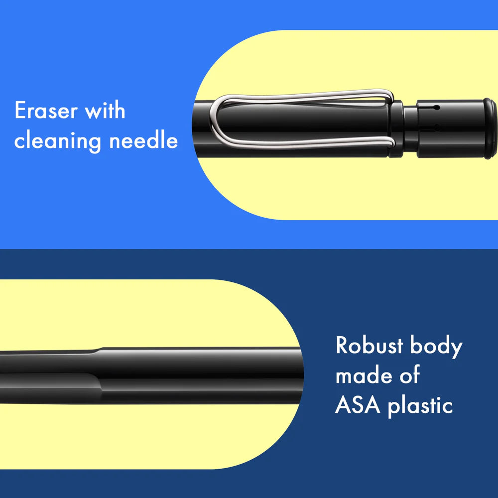 Fountain pen, icon, global success: the LAMY safari has been a beloved classic since its introduction in the 1980s and enjoys a cult status untypical for a writing instrument. Countless colours and ever-changing special editions make hearts beat faster - whether for the pencil case or the carefully curated fountain pen collection.

The LAMY safari is more than the sum of its details: it is aesthetic, robust and individual. The distinctive, self-sprung clip keeps the writing instrument securely fastened in p