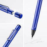 Fountain pen, icon, global success: the LAMY safari has been a beloved classic since its introduction in the 1980s and enjoys a cult status untypical for a writing instrument. Countless colours and ever-changing special editions make hearts beat faster - whether for the pencil case or the carefully curated fountain pen collection.

The LAMY safari is more than the sum of its details: it is aesthetic, robust and individual. The distinctive, self-sprung clip keeps the writing instrument securely fastened in p