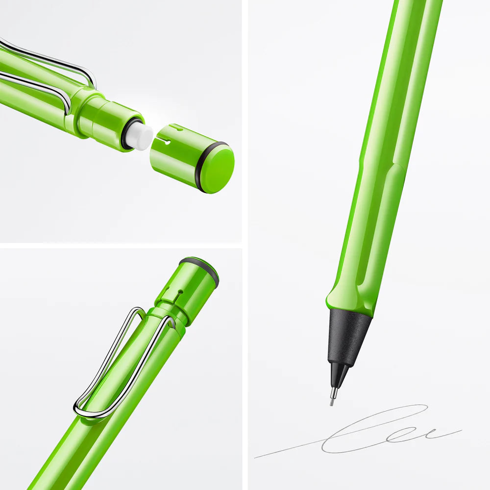Fountain pen, icon, global success: the LAMY safari has been a beloved classic since its introduction in the 1980s and enjoys a cult status untypical for a writing instrument. Countless colours and ever-changing special editions make hearts beat faster - whether for the pencil case or the carefully curated fountain pen collection.

The LAMY safari is more than the sum of its details: it is aesthetic, robust and individual. The distinctive, self-sprung clip keeps the writing instrument securely fastened in p