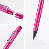Fountain pen, icon, global success: the LAMY safari has been a beloved classic since its introduction in the 1980s and enjoys a cult status untypical for a writing instrument. Countless colours and ever-changing special editions make hearts beat faster - whether for the pencil case or the carefully curated fountain pen collection.

The LAMY safari is more than the sum of its details: it is aesthetic, robust and individual. The distinctive, self-sprung clip keeps the writing instrument securely fastened in p