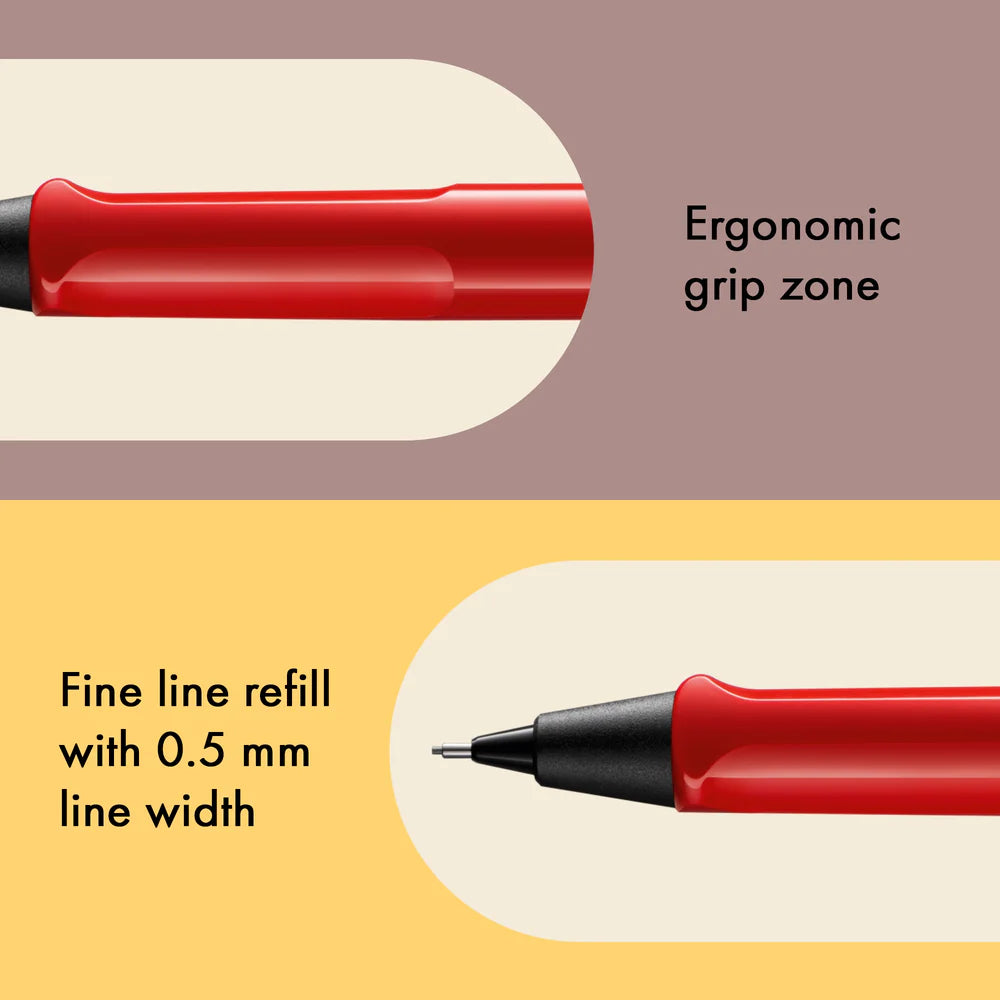 Fountain pen, icon, global success: the LAMY safari has been a beloved classic since its introduction in the 1980s and enjoys a cult status untypical for a writing instrument. Countless colours and ever-changing special editions make hearts beat faster - whether for the pencil case or the carefully curated fountain pen collection.

The LAMY safari is more than the sum of its details: it is aesthetic, robust and individual. The distinctive, self-sprung clip keeps the writing instrument securely fastened in p