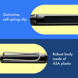 Fountain pen, icon, global success: the LAMY safari has been a beloved classic since its introduction in the 1980s and enjoys a cult status untypical for a writing instrument. Countless colours and ever-changing special editions make hearts beat faster - whether for the pencil case or the carefully curated fountain pen collection.

The LAMY safari is more than the sum of its details: it is aesthetic, robust and individual. The distinctive, self-sprung clip keeps the writing instrument securely fastened in p