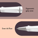 Fountain pen, icon, global success: the LAMY safari has been a beloved classic since its introduction in the 1980s and enjoys a cult status untypical for a writing instrument. Countless colours and ever-changing special editions make hearts beat faster - whether for the pencil case or the carefully curated fountain pen collection.

The LAMY safari is more than the sum of its details: it is aesthetic, robust and individual. The distinctive, self-sprung clip keeps the writing instrument securely fastened in p