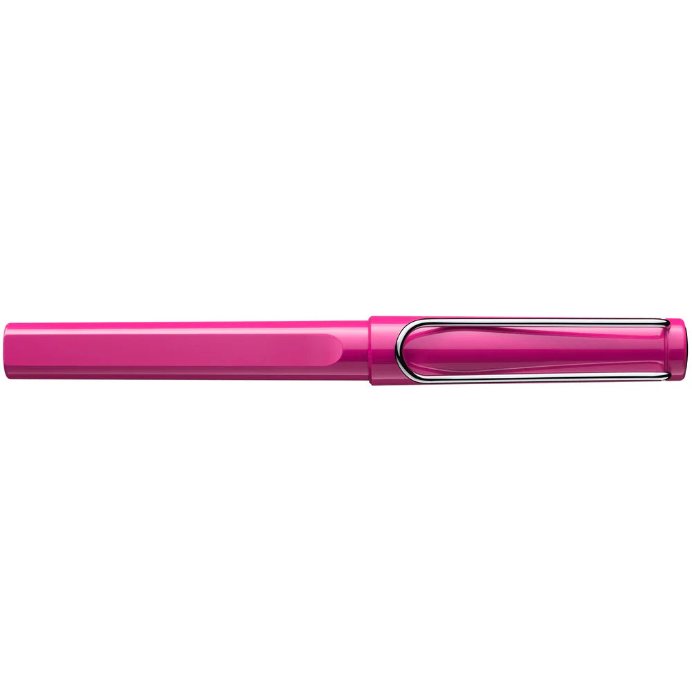 Fountain pen, icon, global success: the LAMY safari has been a beloved classic since its introduction in the 1980s and enjoys a cult status untypical for a writing instrument. Countless colours and ever-changing special editions make hearts beat faster - whether for the pencil case or the carefully curated fountain pen collection.

The LAMY safari is more than the sum of its details: it is aesthetic, robust and individual. The distinctive, self-sprung clip keeps the writing instrument securely fastened in p