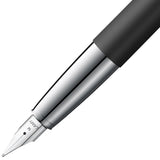 The LAMY studio convinces with timeless elegance and a universal design. The slightly curved, slim shape of its all-metal body seamlessly emerges from the individual case parts and is deliberately minimalist. The gentle curvature and harmonious proportions make the clip the trademark of the LAMY studio: it contrasts the matter-of-fact basic shape with an innovative design accent and creates a unique overall appearance.

The LAMY studio is assembled by hand at the LAMY craftsman's workshop in Heidelberg. In 