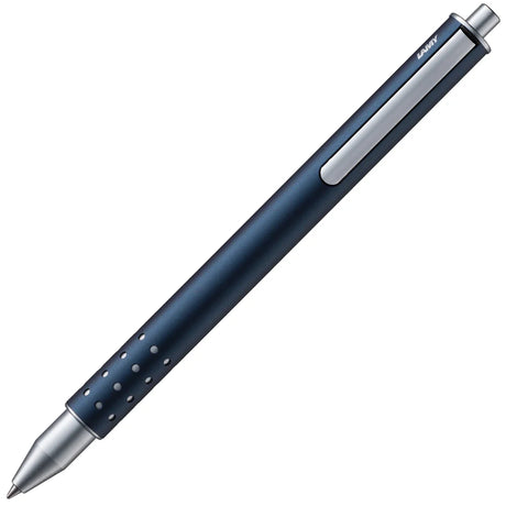 The LAMY swift is a rollerball pen whose straightforward design is full of thoughtful details. It combines the pleasant writing feeling of ink with the robust functionality of a biro. The interaction of clip and pusher is particularly ingenious: when the refill is pushed out and ready to write, the clip retracts to prevent accidental insertion.

Inside the LAMY swift, the best rollerball refill on the market, the LAMY M 66, ensures a smooth and fluid writing experience. The durable all-metal casing features