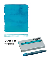 With their intense colors and long range, the LAMY T10 large capacity ink cartridges ensure pleasant, even writing - whether in everyday life, in the office, or at school. The ink cartridges offer an even flow and provide a smooth, precise writing experience for stylish writing without scratches. These ink cartridges fit all Lamy fountain pens, except the LAMY 2000.

Includes 5 cartridges with a 1.25ml capacity in each pack.