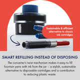 LAMY piston filled converter. The twist mechanism makes it easy to fill with your favorite bottled inks. This converter is good to be used with LAMY abc, safari, vista, joy, AL-star, Lx, nexx, nexx M.