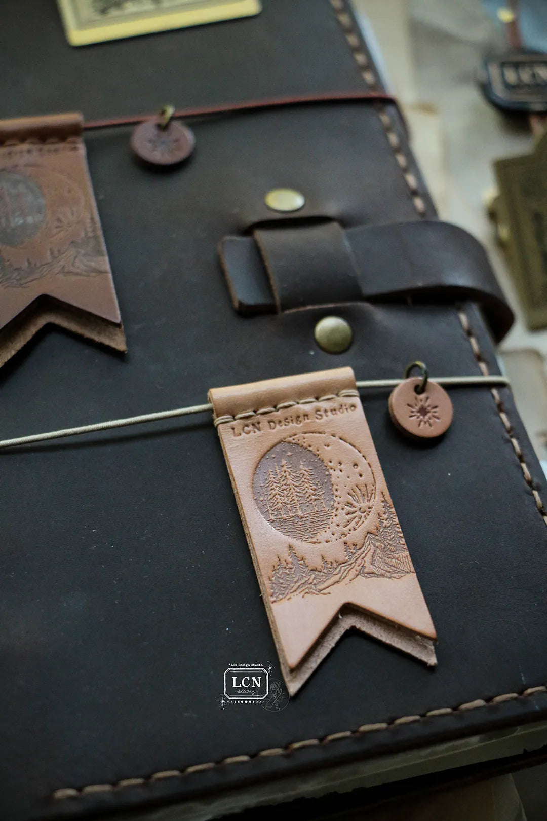 LCN x Ample leather Moon Pennant & Tag Set - Original