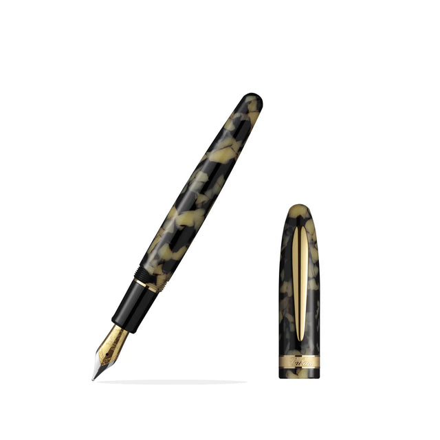 Inspired by our motherland Taiwan – an amazing island in South East Asia – where there’s astonishing nature. Caves, gorges, forest, and more... in the Taroko National Park. These breathtaking landscapes are telling stories about life and nature that inspired us to write and record.

Fountain pen barrel

This is a classic cigarette shape fine fountain pen, which is lighter and thinner than our Mento pens. The barrel is made of greenish-white acrylic resin with patterns of irregular&nbsp;black&nbsp;blocks.&nb