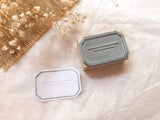 Label with Lines Rubber Stamp