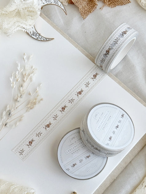 leelajournals - Lace & Roses Brown Washi Tape 15mm