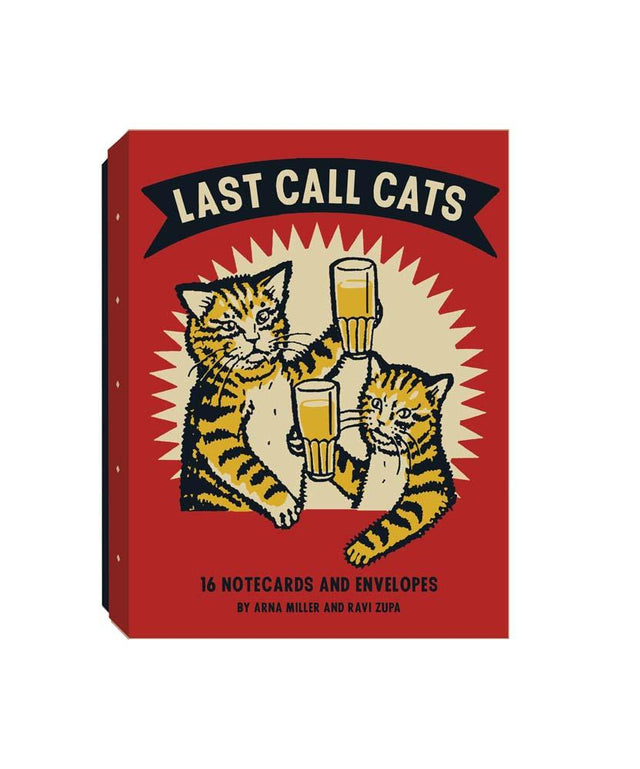 It's a cat's night out with these hilarious and irreverent notecards for any occasion!

While the rest of the world sleeps, these cats are out for a night on the town—and all the fun and embarrassing situations that come with it! These 16 unique, highly shareable notecards feature bar-crawling, beer-drinking cats, ready for any event. So choose some fancy beer, have a clumsy dance party, and celebrate the late night with these cats!