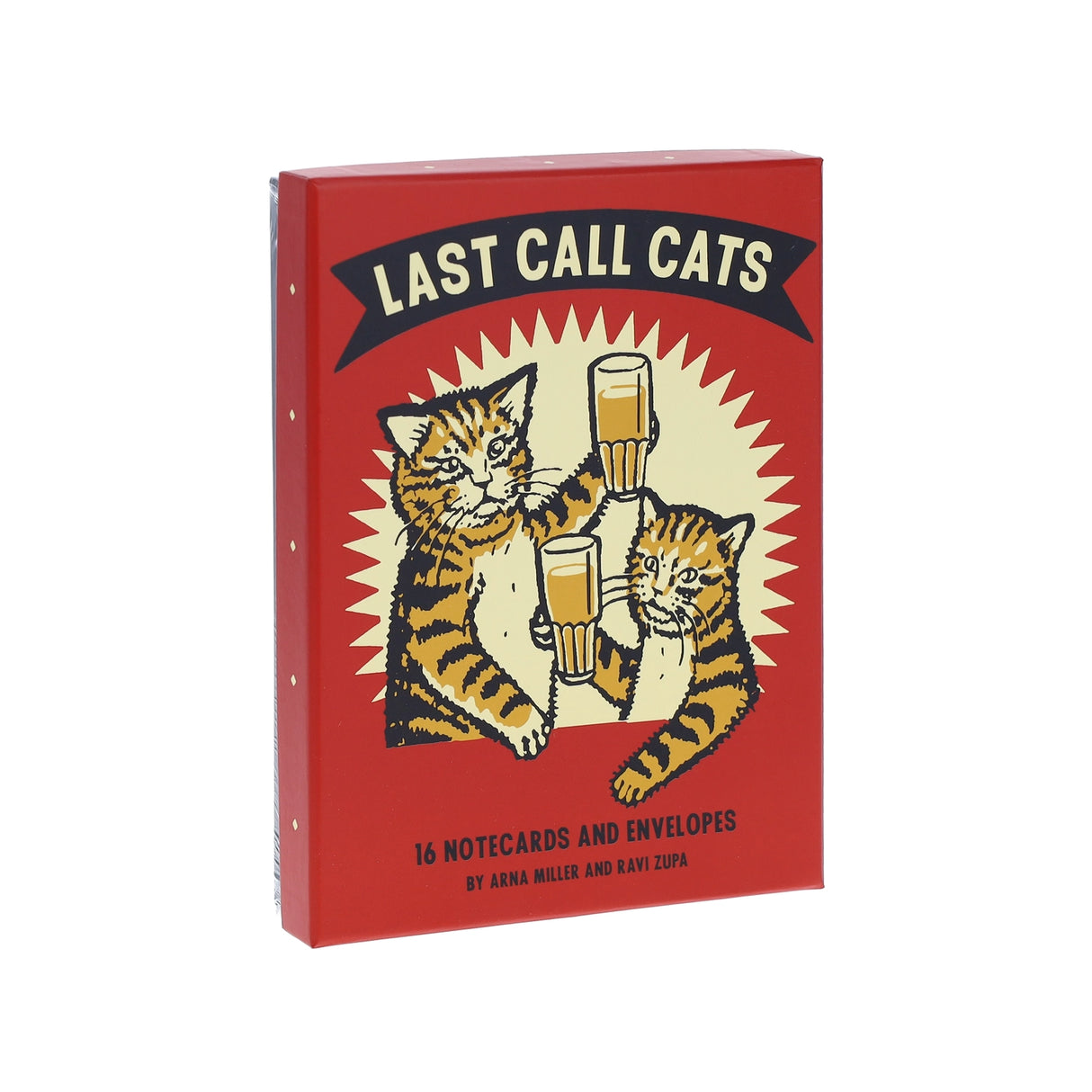 It's a cat's night out with these hilarious and irreverent notecards for any occasion!

While the rest of the world sleeps, these cats are out for a night on the town—and all the fun and embarrassing situations that come with it! These 16 unique, highly shareable notecards feature bar-crawling, beer-drinking cats, ready for any event. So choose some fancy beer, have a clumsy dance party, and celebrate the late night with these cats!