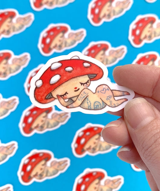 Hannakin - Lazy Inked Cap Vinyl Sticker