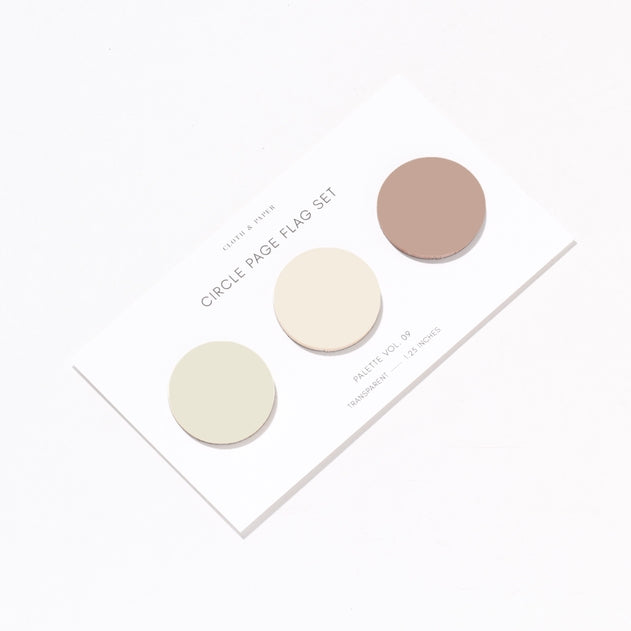 Cloth & Paper - Circle Page Flag Trio | Leché/Cashmere/Nude Vol 9