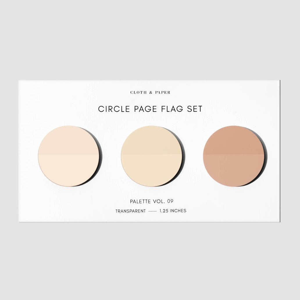 Cloth & Paper - Circle Page Flag Trio | Leché/Cashmere/Nude Vol 9