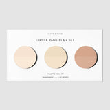 Cloth & Paper - Circle Page Flag Trio | Leché/Cashmere/Nude Vol 9