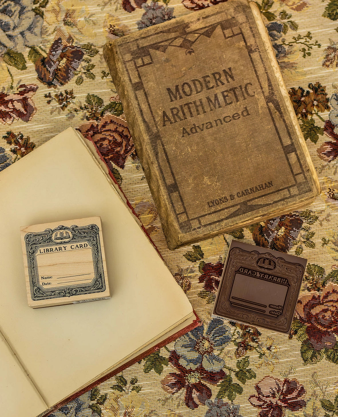 CoraCreaCrafts Library Wooden Stamp