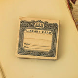 CoraCreaCrafts Library Wooden Stamp