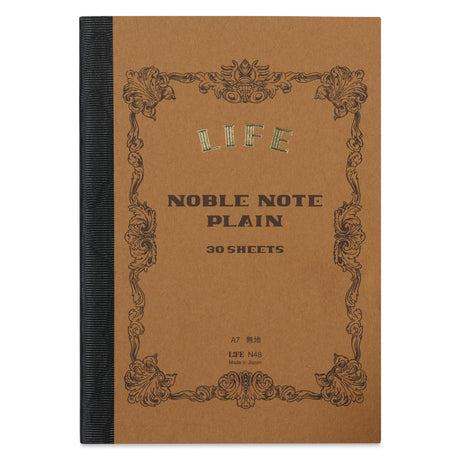 From the Noble Series, a product that embodies the philosophy of "manufacturing" that has continued since the company's founding. The smooth-writing main text paper is an original paper that is made with quality instructions from the manufacturing stage onwards. All of these are Life's pride and joy, created with those who love to write in mind. It&nbsp;is smooth to the touch, and the ink does not bleed or show through.

The sturdy and beautiful binding is carefully made one by one by artisans in Tokyo's do