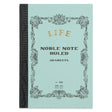 From the Noble Series, a product that embodies the philosophy of "manufacturing" that has continued since the company's founding. The smooth-writing main text paper is an original paper that is made with quality instructions from the manufacturing stage onwards. All of these are Life's pride and joy, created with those who love to write in mind. It&nbsp;is smooth to the touch, and the ink does not bleed or show through.

The sturdy and beautiful binding is carefully made one by one by artisans in Tokyo's do