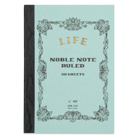 From the Noble Series, a product that embodies the philosophy of "manufacturing" that has continued since the company's founding. The smooth-writing main text paper is an original paper that is made with quality instructions from the manufacturing stage onwards. All of these are Life's pride and joy, created with those who love to write in mind. It&nbsp;is smooth to the touch, and the ink does not bleed or show through.

The sturdy and beautiful binding is carefully made one by one by artisans in Tokyo's do