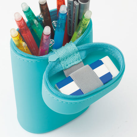Lihit Lab Smart Fit Stand Pen Case Light Blue