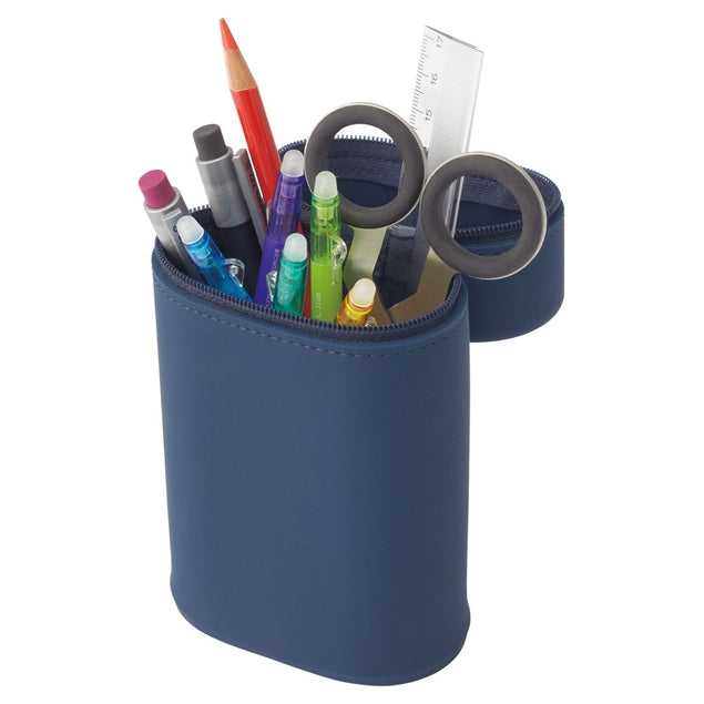 Lihit Lab Smart Fit Stand Pen Case Navy Blue
