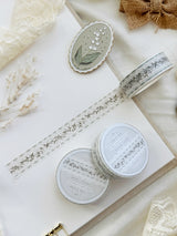 Last Chance!leelajournals - Lily of the Valley Lace Washi Tape 15mm