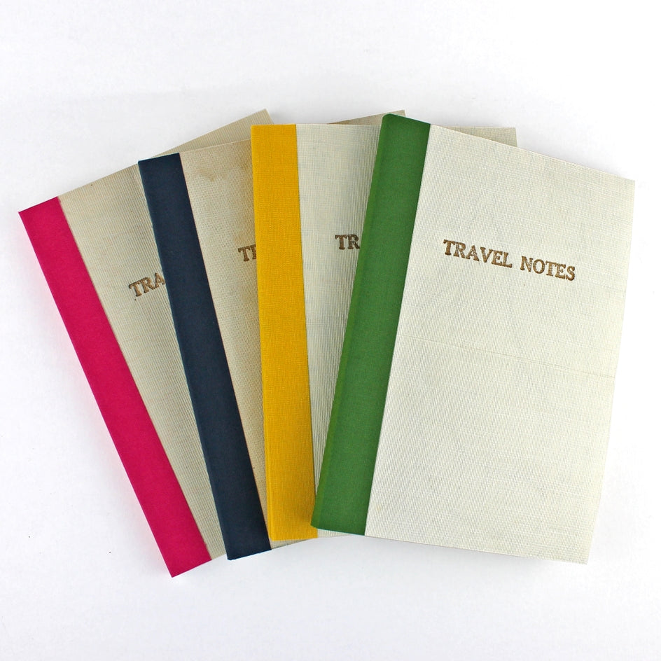 Linen Map Travel Notes with Blue Cloth Binding