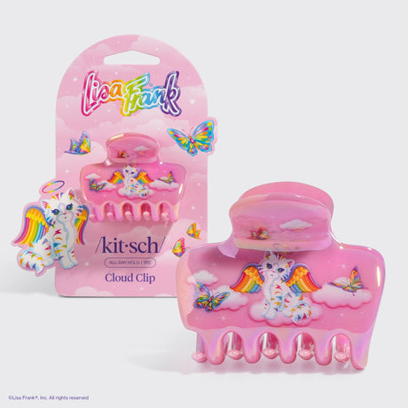 Add a splash of color to your style inspired by Lisa Frank® shinny cat Angel Kitty™

Great for half-up styles, buns, and everyday updos. Lightweight, durable, and easy to wear!