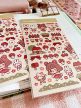 Cherry Rabbit - Little Friends Sticker Sheet
