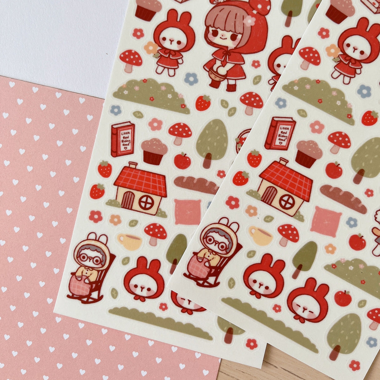 Cherry Rabbit - Little Red Riding Hood Sticker Sheet 086
