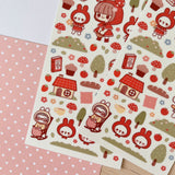 Cherry Rabbit - Little Red Riding Hood Sticker Sheet 086
