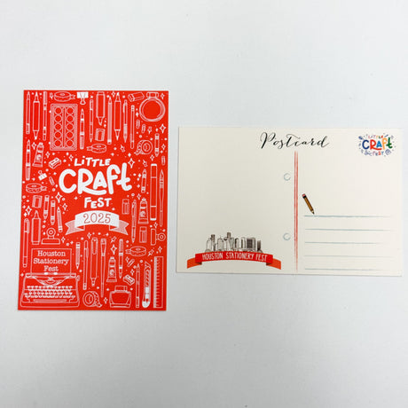 Little Craft Fest 2025 Postcard Houston Stationery Fest