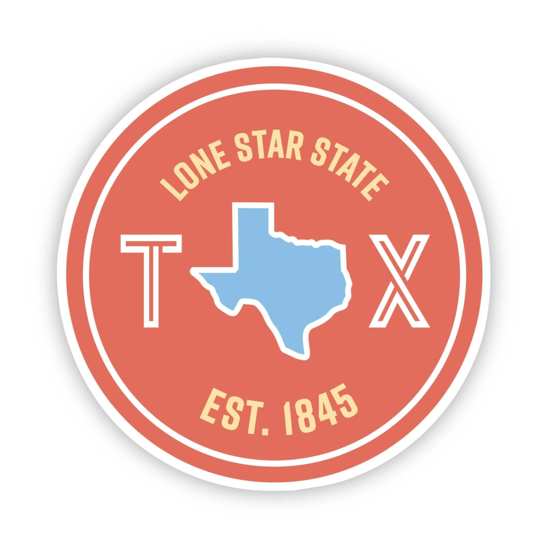 Pegatina del estado de Texas de la estrella solitaria
