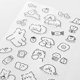 The "loose motif pattern" is a collection of motifs such as cats, dogs, and food with soft and gentle expressions.



A wide variety of sticker designs to use with your notebook

These peel-and-stick washi stickers will make your daily records more fun. Simply stick them freely on the margins of your notebook to create a gorgeous page. &nbsp;It comes in a pack of 2 sheets, a small size that is perfect for&nbsp;monthly blocks and a large size that is convenient for filling in the blanks.