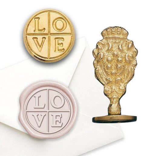 Love Cross Florentine Brass Wax Seal Stamper