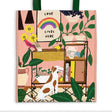 The Love Lives Here Reusable Tote features inspiring artwork and quotes, such as "Be Kind Rain or Shine", "We Go High", "Love Lives Here", and more. This tote is a great low-price alternative to single-use plastic bags.

• Size: 14.5 x 12.75 x 5.5", 368 x 324 x 140 mm
• Handle Length: 7.5", 191 mm
• Non-Woven (Recycled Plastic)
• Spot clean, do not wash
• Low-price alternative to single-use plastic bags, many areas are eliminating the use of disposable shopping bags