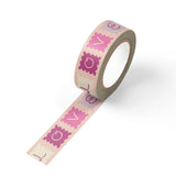 Celebrate love in every detail with this light pink washi tape featuring pink, red, and purple stamps spelling “love.” Ideal for decorating cards, gift tags, journals, or anything that needs a touch of Valentine’s charm.

Additional Details:
- 15 mm width
- 10 m length