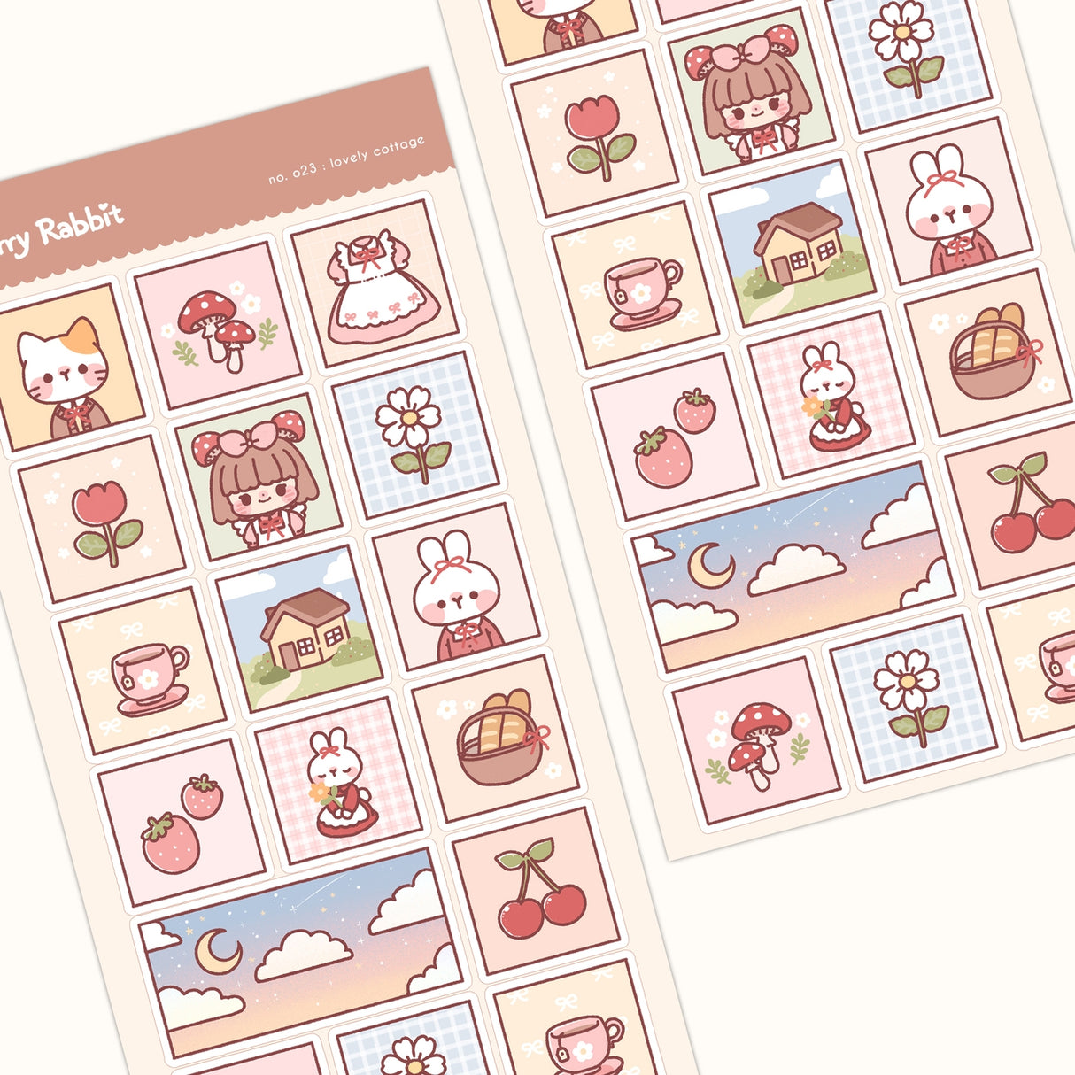 Kiss cut sticker sheet
1 sheet
Sheet size: 9 x 18 cm
Material: Clear PET